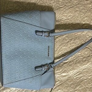Michael Kors Blue Structured Tote Bag